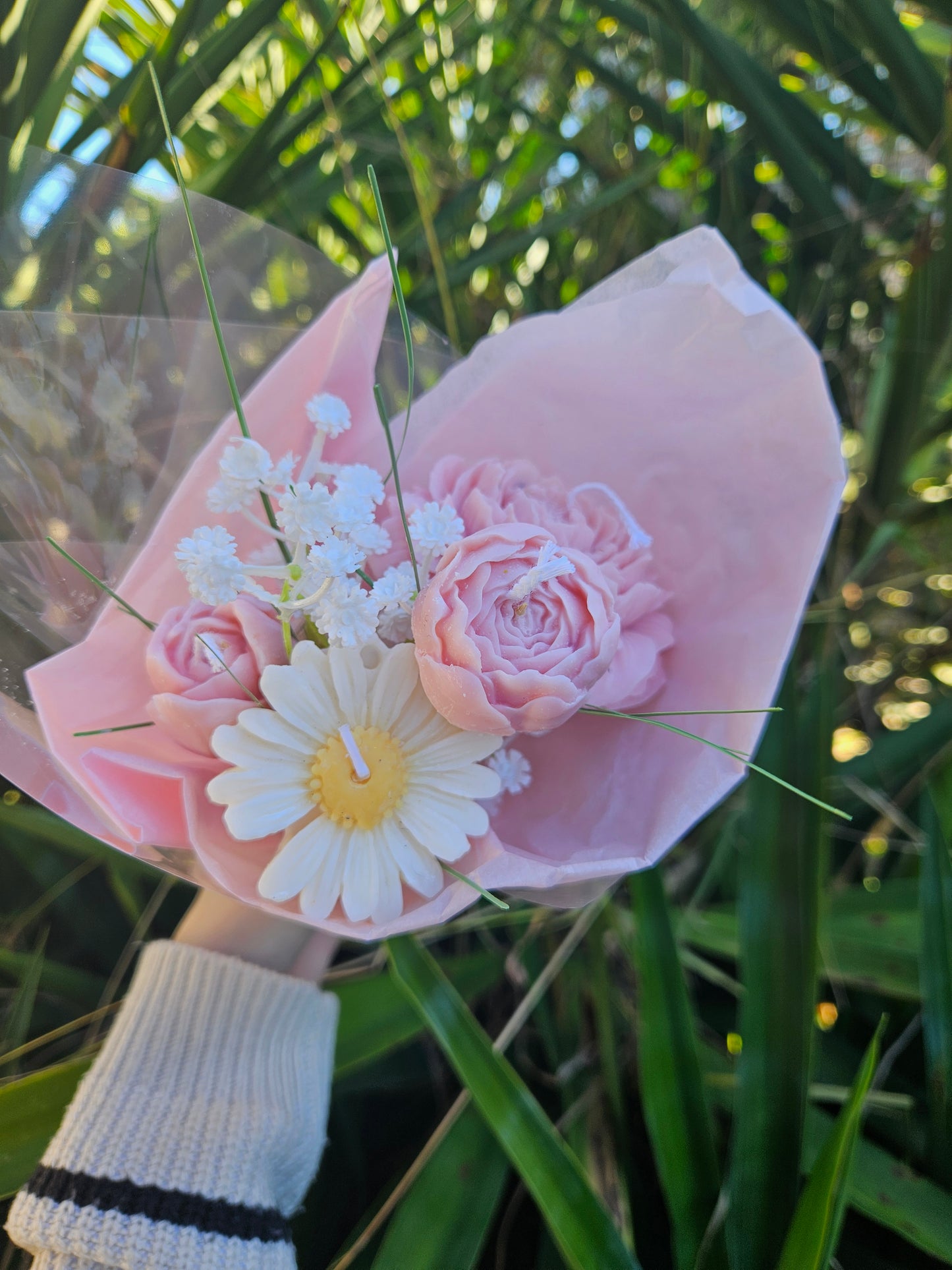 Bouquet de fleur bougie