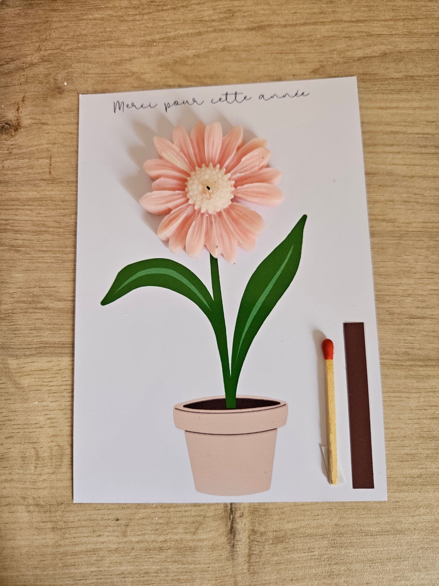 Carte parfumé pot rose