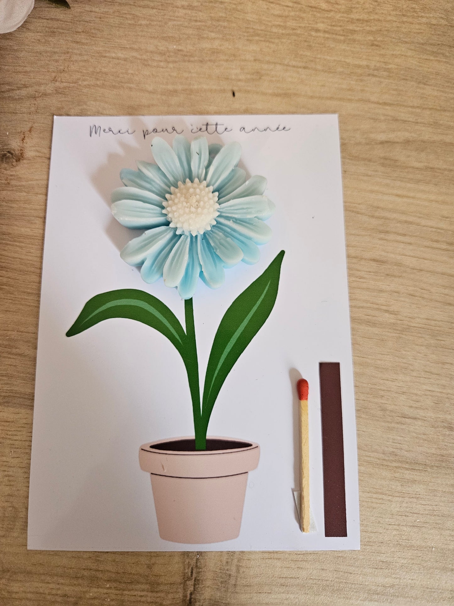 Carte parfumé pot bleu