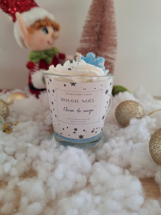 Bougie Noël Flocon de neige
