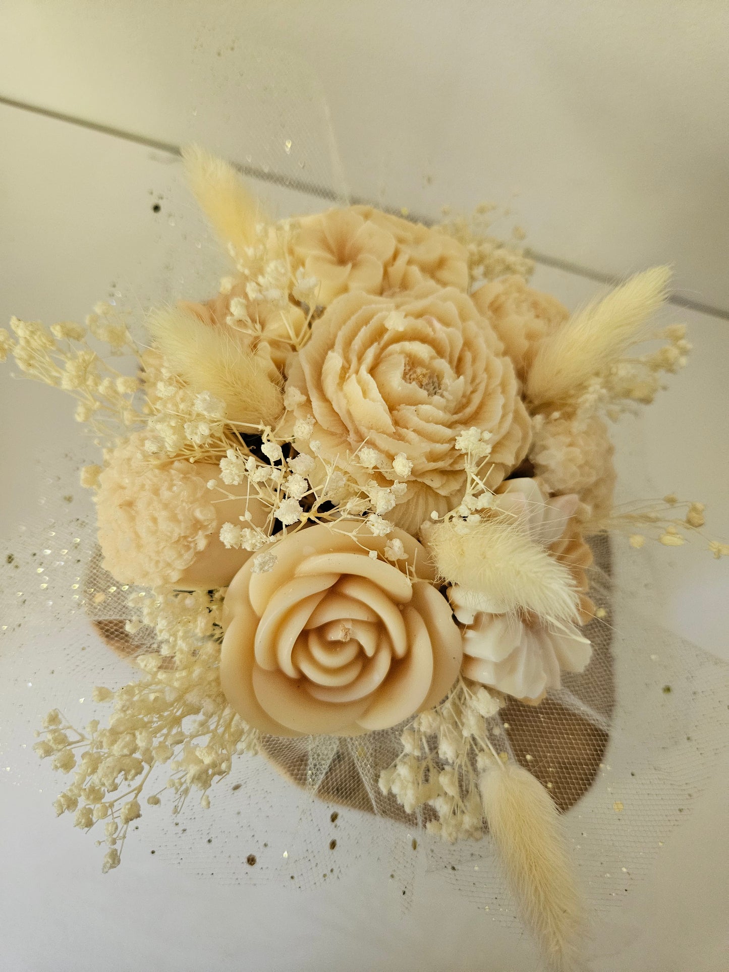 Bouquet boite creme