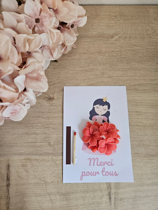 Carte parfumé princesse